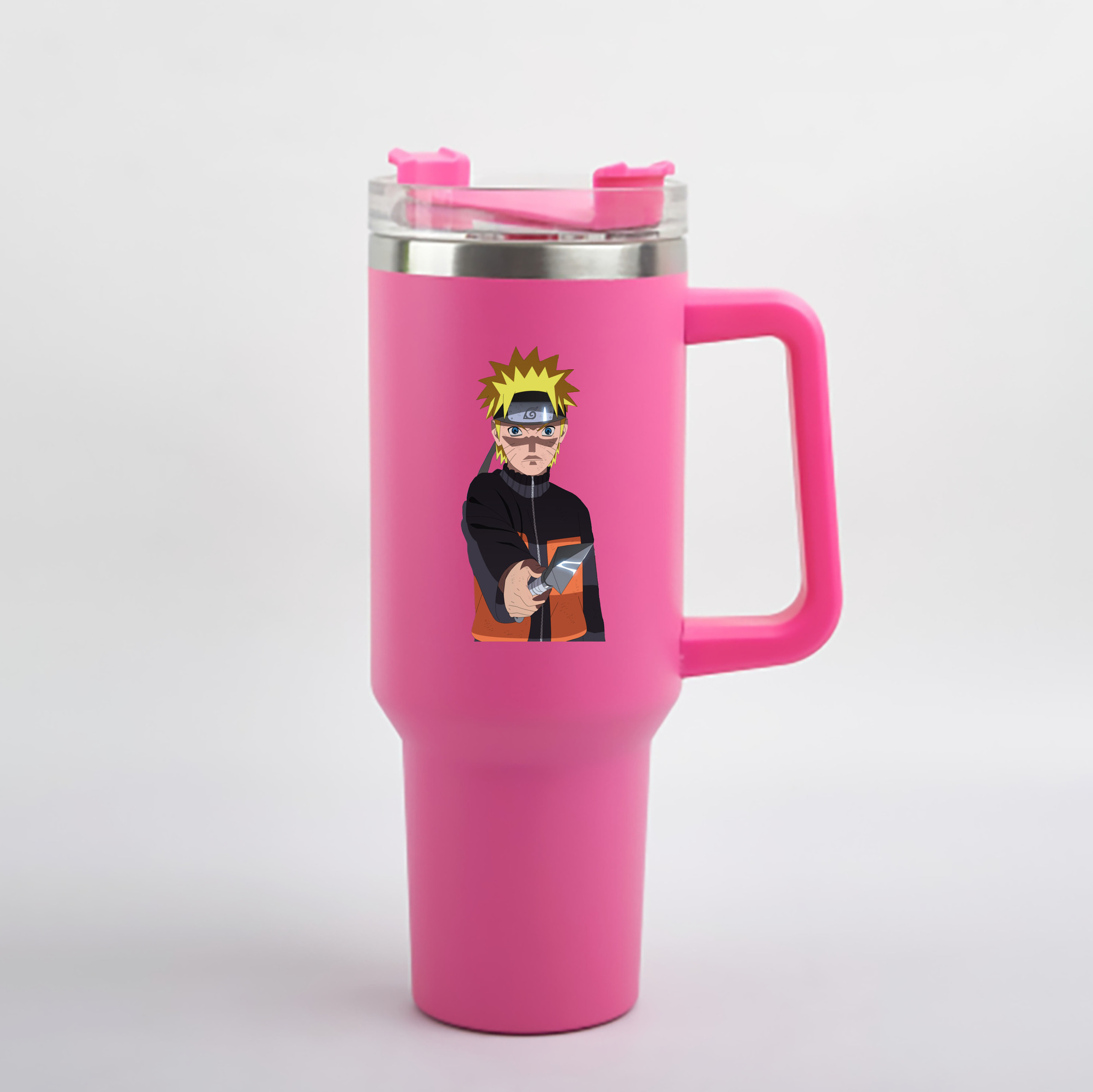 （画像用） NARUTO -ナルト- うずまき ナルト Uzumaki Naruto 1200mL車用タンブラー - クリスタルステッカー（プラスチックストロー付き）